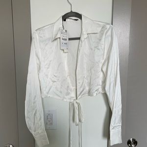 White Silky Zara Top